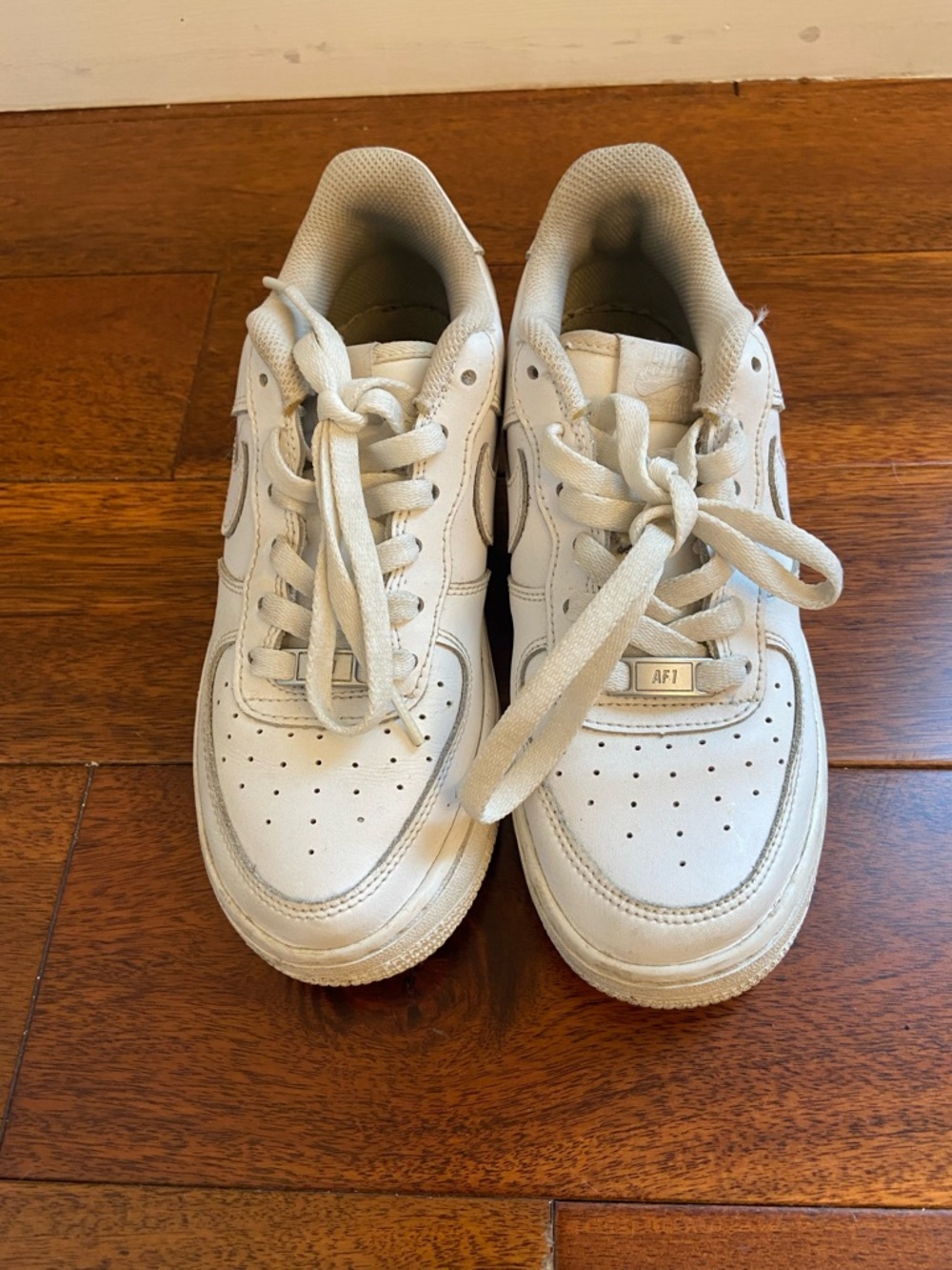 Nike Kids AF1 white sneakers 5Y